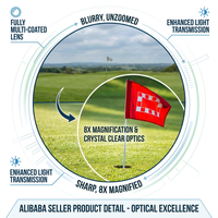 Télémètre de golf Gianno K5 à grossissement 8X, 3000m, haute précision, optique cristalline, mesure de pente