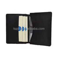 Porta Tarjetas de Cuero PU con Logotipo Personalizado TSH, Tamaño A5, Resistente al Fuego, Cuero Genuino, Carpeta de Presentación para Oficina, Documentos Escolares