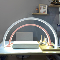 Lampes de bureau à ongles avec logo personnalisé Lampe circulaire en forme de croissant Lampe de bureau en forme de demi-lune pour manucure Tatouage