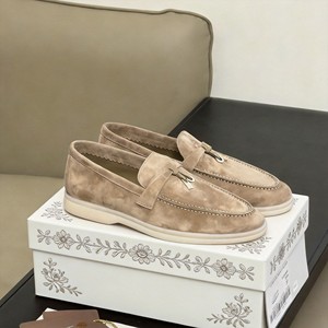<span class=keywords><strong>Mocassini</strong></span> Retrò da Uomo e Donna in Pelle Scamosciata di Pecora, Slip-on Minimalisti <span class=keywords><strong>con</strong></span> <span class=keywords><strong>Fibbia</strong></span> Metallica, Punta Piatta, Casual - Product Image 1