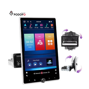 Podofo 10.4 "xoay màn hình 1 DIN Android đài phát thanh xe 2 + 64 gam Carplay Android tự động Wifi GPS BT DVR Ghi hp1080p máy ảnh - Product Image 1