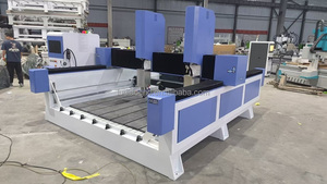 Trung Quốc nhà máy 2025 nặng đá Máy khắc đôi đầu độc lập đá cẩm thạch bức tranh tường 3D CNC Router + xoay trục - Product Image 3