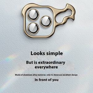 Lente autónoma de lujo sin bordes para IPhone15 XR Funda de teléfono móvil de TPU transfronteriza 16promax Almohadilla de esquina de metal en forma de PROMAX para - Product Image 3