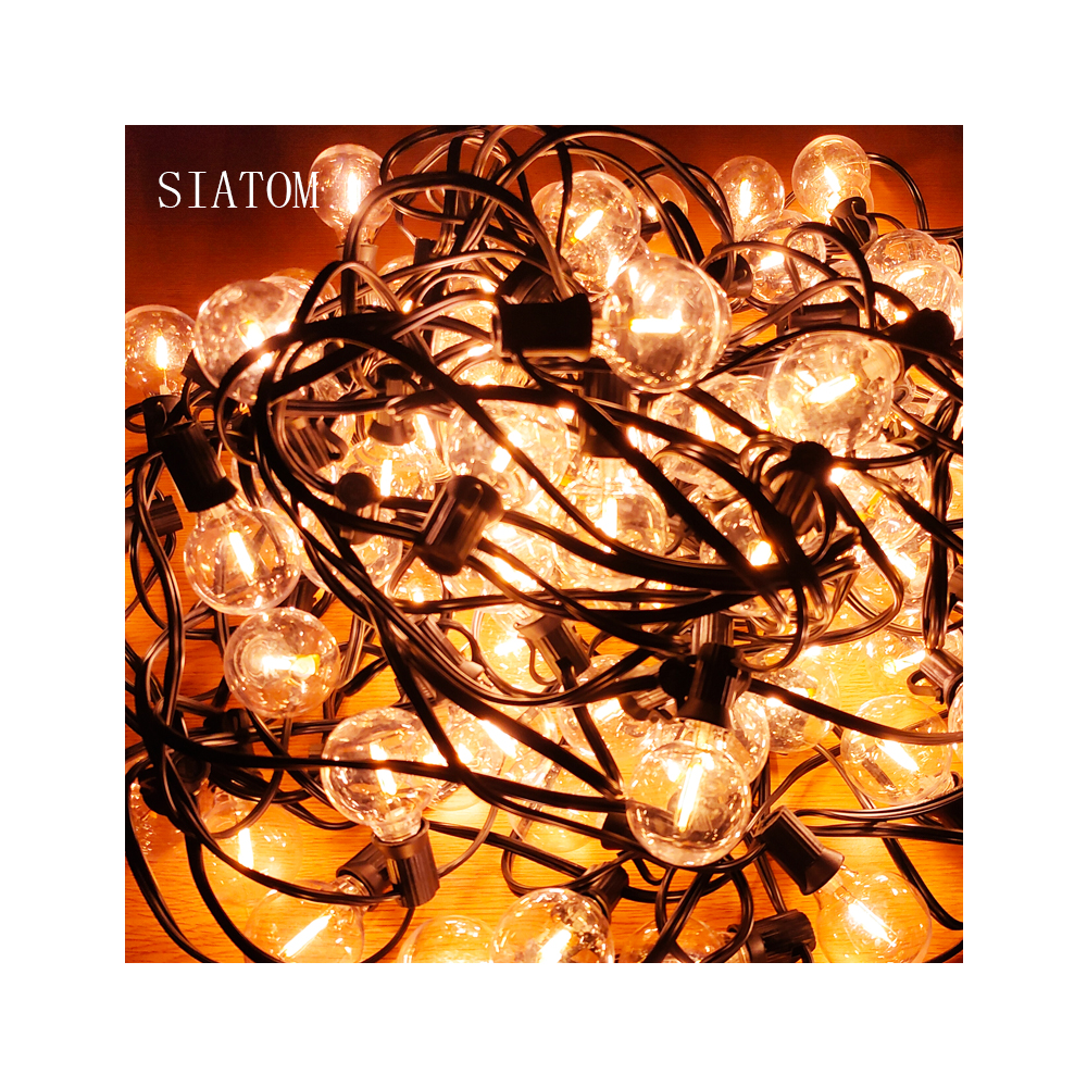 G40 LED Outdoor String Lights - 25ft/48ft/100ft Patio Wedding Decoration Lights - iEnergy/Lidore