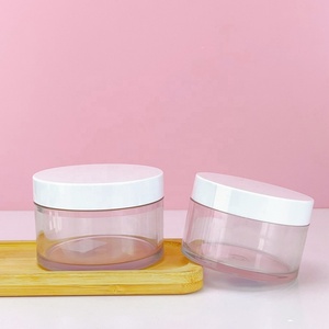 Custom Cosmetic Cream <b>Jar</b> Silk Screen logo Blue Amber <b>Empty</b> 30g 50g 100g 120g 150g 200g Body Scrub <b>Jar</b> with Gold Aluminum Cap - Product Image 3