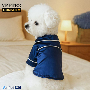 <span class=keywords><strong>Pigiama</strong></span> di Lusso Classico e Confortevole in Seta OEM ODM per Cani, Abbigliamento per Teddy Bear, Pomeranian, Bulldog, Camicia da Notte per Cani Piccoli e Gatti - Product Image 1