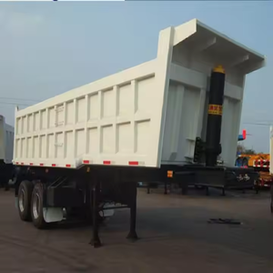 Semi-remorque benne hydraulique à 3 essieux, benne basculante, benne arrière télescopique en U - Product Image 4