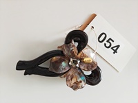 Pince à cheveux rétro marron scintillante à motif floral, barrette à cheveux décorée de cristaux étincelants, accessoires de coiffure en acrylique tendance pour femmes