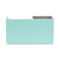 Organiseur de bureau en cuir pu bleu, accessoires de table de bureau de bonne qualité MDF
