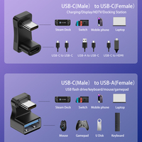 Haute efficacité U forme 100W Type C mâle vers USB a femelle USB3.1 adaptateur 10Gbps plus rapide Gamer Pad connecteur de transfert de données Audio