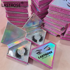 थोक कस्टम स्फटिक बरौनी बॉक्स नई डिजाइन त्योहार Bling Bling पार्टी बरौनी पैकेजिंग बॉक्स - Product Image 1