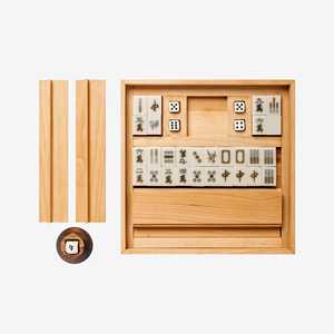 Nouveau Design Deux <span class=keywords><strong>Couches</strong></span> En Bois Mahjong Motif Personnalisé Bois De Hêtre Chinois Américain Mah Jong Tuiles - Product Image 3