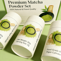 Empaque de Papel Personalizado para Polvo de Matcha de Grado Alimenticio, Cilindro Redondo, Socio de Fabricación Estratégico