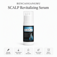 Serum Penumbuh Rambut Penebal Peptida Rosemary Perawatan Kulit Kepala Mengurangi Kerontokan Rambut Memperkuat Akar Rambut Botol Putih OEM Grosir
