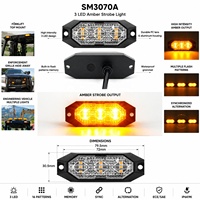 Barre lumineuse clignotante d'avertissement d'urgence ambre avec certification ECE R65 XA1 SAE J595 pour chariot élévateur, remorque, 24V