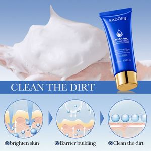 SADOER Nettoyant Visage Hydratant Bio au Caviar et Acide Hyaluronique, Nettoyage en Profondeur, Contrôle des Points Noirs et Sébum - Product Image 2
