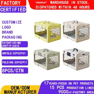 Trasportino Pieghevole Portatile in PP per Animali Domestici, Traspirante, per Viaggi Aerei e Auto, Grande Capacità, per Gatti - Product Image 2