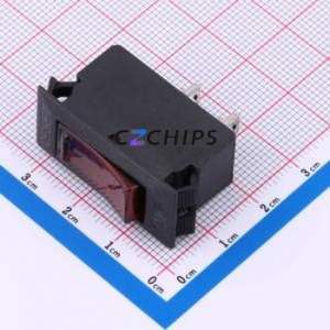 WH-001-13BR01W2-A Rocker Switch Through hole Component (THT),P=9mm Switch 33.9mm 12.9mm 18.8mm Concave Bend - Product Image 1