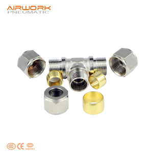 <span class=keywords><strong>3</strong></span> cách Đồng khuỷu tay t <span class=keywords><strong>Brass</strong></span> Union TEE nén thủy lực ferrule Ống nối ống phù hợp - Product Image 5