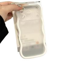 Coque de téléphone magnétique en acrylique style macaron, motif vague de crème glacée, avec finition pulvérisée et toucher doux pour 16 PM/18 Pro Max