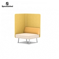 Canapé de bureau commercial de style américain SpaceUnited, cadre en bois massif, dossier haut, écran premium