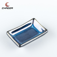 Japanische Sojasauce Dish Dipping Bowl Teiler Abschnitt Dish Plate Tray Geschirr für Sauce Einzigartiges Design Keramik