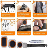 Kits de réparation de Tube de vélo patchs de pneu intérieur avec recharges de leviers solides pour vélo moto BMX atv outils de pneu sans chambre à air en caoutchouc