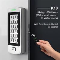 Teclado de Acceso IP66 de Aleación de Zinc con Botón Retroiluminado, Tarjeta EM de 125KHz, Tarjeta PIN y Desbloqueo por PIN, con Timbre Integrado