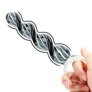 Kostenlose individuelle Schachtel - Spirale Analsex-Splug Sex Männer Femme-Glas Dildo Vaginal-Stimulation Prostata-Massagegerät Gesäß Kristallpenis - Product Image 1