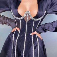 Corset transparent en maille pour femmes, Corset Sexy à strass, Bustier Victoriano 2021 à lacets sous le buste