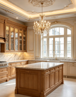 Cuisine Modulaire de Luxe Américaine en Panneaux de Mélamine Fabriqués sur Mesure, Ensemble Complet, Design Moderne pour Appartement, Résidence Haut de Gamme