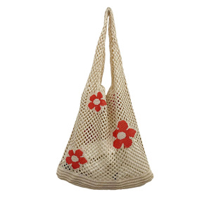 Nuova Borsa a Tracolla Casual <span class=keywords><strong>2023</strong></span> in Maglia Traforata, Borsa Femminile alla Moda in Poliestere e Cotone per Uso Quotidiano con Logo Personalizzato - Product Image 6