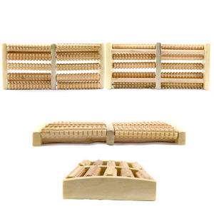 ストレスフィットネスヘルスケアのための足マッサージローラー鎮痛木製足マッサージャーローラー反射学 - Product Image 3