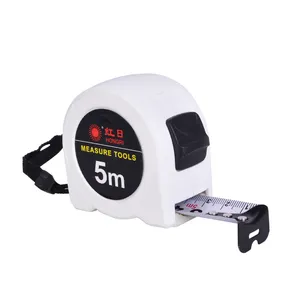 White color case plastic measuring tape white blade metric tape measure