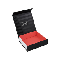 Boîte cadeau de luxe avec couvercle magnétique, impression de logo personnalisé, laminage mat et revêtement UV |   Boîte magnétique pliable rigide haut de gamme