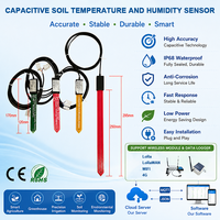 Capteur d'humidité et de température du sol capacitif 2 en 1, étanche IP68, sans fil 4G, Lora, LORAWAN, MODBUS RS485, pour plantes