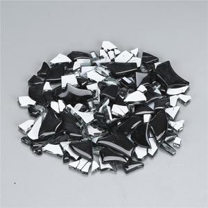 Mosaïque de craquement de glace claire irrégulière faite à la main tuile de mosaïque en verre clair cristal cassé - Product Image 4