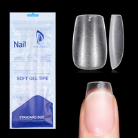 120 Uds Prensa en uñas postizas ataúd semiesmerilado cubierta completa UV Gel uñas puntas falsas cápsula extensión HERRAMIENTA DE MANICURA