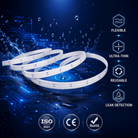 Kabel Deteksi Kebocoran Air Pusat Data Fleksibel OEM, Sensor Banjir, Panjang Sesuai Pesanan, Pita Sensor Datar PET, Detektor Kebocoran Air