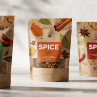 Sacs Doypack d'Emballage Alimentaire, Sachets en Plastique Transparents Dépolis, Imperméables et Scellés, Personnalisables en Mylar pour Assaisonnements et Épices