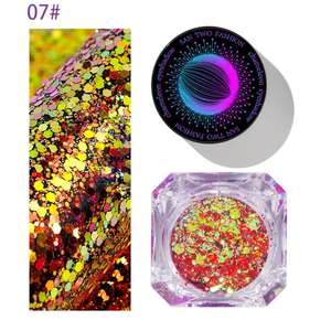 Sombra de Ojos Monocromática Camaleón en Crema con Lentejuelas de Colores, Sin Logotipo, Venta Caliente, Marca Privada - Product Image 3