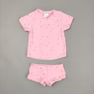 Maillot de bain Rash Guard pour filles, maillot de bain 2 pièces UPF 50+, maillot de bain d'été pour la plage, taille 4T-14T - Product Image 1