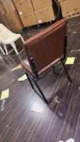 Chaise de bureau en PU de haute qualité, chaises de conférence, chaise de personnel de bureau avec pieds fixes