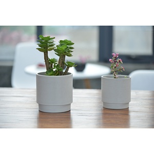 Macetas Cilíndricas de <span class=keywords><strong>Estilo</strong></span> Nórdico Greenship, Macetas de Plástico Reciclado, Decoración para Hogar, Escritorio, Balcón y Jardín, Macetas Duraderas - Product Image 2