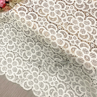 Nouveau dames fête anniversaire robe tissus Guipure blanc vêtement Textile mariée chimique dentelle tissu Poly chimique dentelle tissu