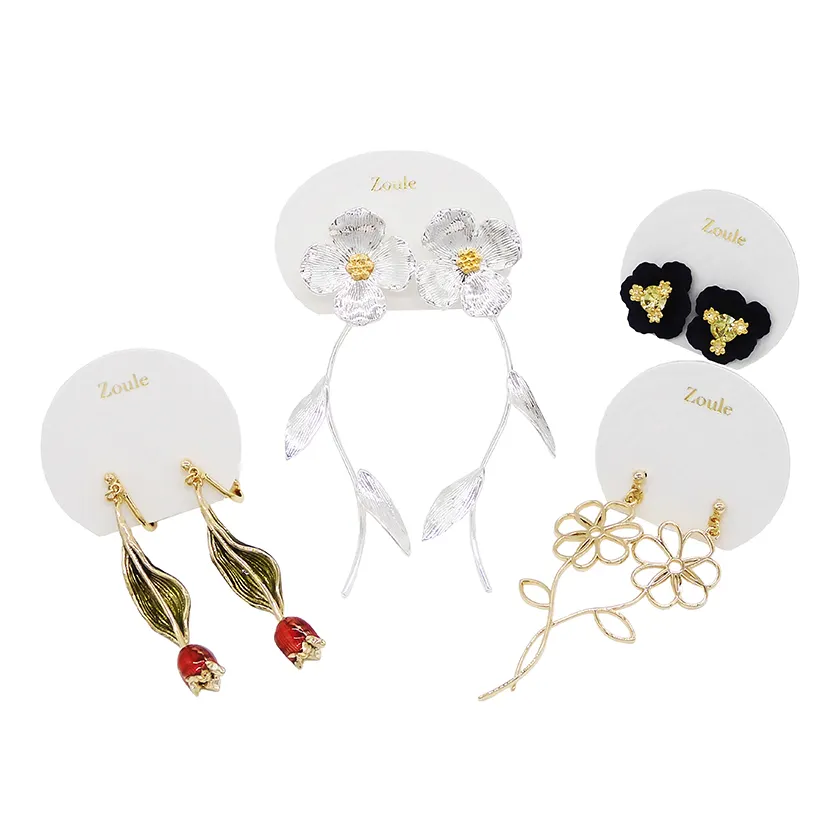 Popular flower motif cute women 2022 jewelry set of earrings