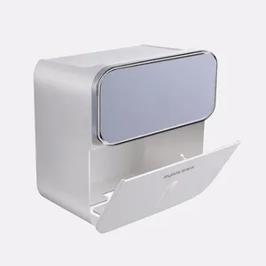 Toptan doku kutusu tuvalet asılı-JOYBOS duvara monte punch-ücretsiz kurulum plastik tuvalet asılı kutu mendil kutusu bebek ıslak tutucu silikon tuvalet fırçası