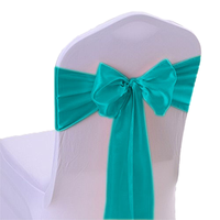 Foulards de chaise en satin de haute qualité, design fantaisie, couleur personnalisée, décorations de fête en plein air pour hôtel, mariage, marque Wedkey, MOQ