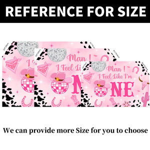 Fondo de Fotografía con Estampado de Vaca Rosa para Cumpleaños, Pancarta Decorativa con la Frase 'I Feel Like E I'm One', Decoración para Fiestas de Niñas - Product Image 4