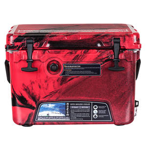 Glacière rotomoulée Kuer 20 quarts, camouflage rouge, portable, pour la pêche et le rangement extérieur - Product Image 3